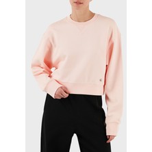 Calvin Klein Pamuklu Relaxed Fit Bisiklet Yaka Crop Sweat LV047C911GVI7 Bayan Sweat LV047C911G Vı7