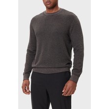 Armani Exchange Kareli Pamuklu Slim Fit Bisiklet Yaka Kazak Erkek Kazak XM001913 AF18841 FC012