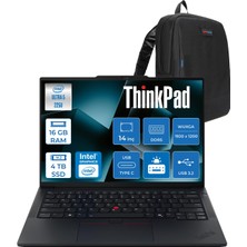 Lenovo Thinkpad E14 Gen 7 Intel Core Ultra 5 225U 16GB Ddr5 4tb SSD Freedos Intel Aı Boost 14 Inç Wuxga (1920 x 1200) IPS 300NITS Taşınabilir Bilgisayar 21SX007DTXF05 + Zetta Çanta