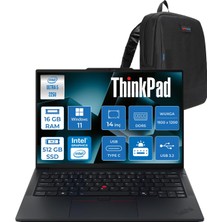 Lenovo Thinkpad E14 Gen 7 Intel Core Ultra 5 225U 16GB Ddr5 512GB SSD Windows 11 Home Intel Aı Boost 14 Inç Wuxga (1920 x 1200) IPS 300NITS Taşınabilir Bilgisayar 21SX007DTXH02 + Zetta Çanta