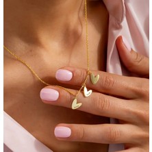 925 Gümüş | 3 Kalbe Istediği Yazdır Kolye