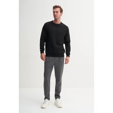 Cazador Regular Fit Kareli Kapitone Jakar Viskon Karışımlı SWEATSHIRT-53455
