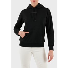 Tommy Jeans Pamuklu Regular Fit Kapüşonlu Logolu Sweat Bayan Sweat DW0DW21963 Bds