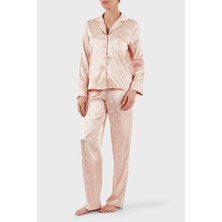 Guess Sylvie Tamamı 4g Logolu Regular Fit Uzun Kollu Pijama Takımı O5BX05W4732 Bayan Pijama Takımı O5BX05 W4732 F6Z9