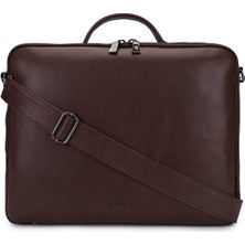 Bruno Rossi Bag Erkek Hakiki Deri Kahverengi Evrak Çantası 1048 330G Erk Cnt SK25-26 Caffe