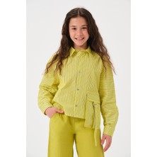 Genç Kız Çocuk Cepli Gömlek