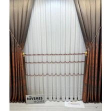 Nivemeshome Letonya  1/3 Sık Pileli Örme Tül Perde Apm