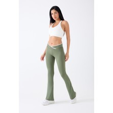 Imaj 489 Yeşil Renk Toparlayıcı ve Extra Esnek Etkili Normal Bel Tayt