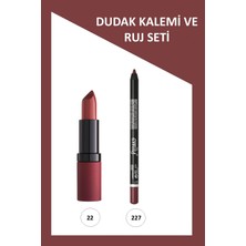 Velvet Matte No:22 Ruj & Emily NO:227 Dudak Kalemi Seti