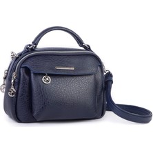 Nas Bag Kadın Çok Gözlü Mini El ve Çapraz Çanta Lacivert  Victoria