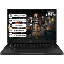 Asus Tuf Gaming A14 FA401UH-RG028 Amd Ryzen 7 260 32GB 512GB SSD RTX5050-8GB 105W Freedos 14" 165Hz Wqxga Taşınabilir Bilgisayar