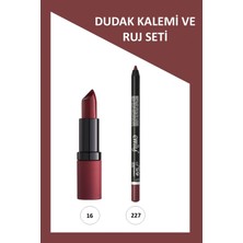 Velvet Matte No:16 Ruj & Emily NO:227 Dudak Kalemi Seti