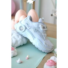 Riox 941 Beyaz Hafif Rahat Işıklı Günlük Çocuk Spor Ayakkabı