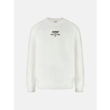 Guess Ryota Erkek Beyaz Aktif Scuba Sweatshirt Z5BQ00KCNS2-G018