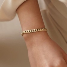 Balık Sırtı Zincir Altın Bileklik