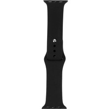 Mobicas Apple Watch 11 (42MM) Uyumlu Klasik Silikon Kordon Siyah
