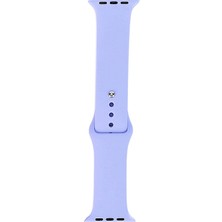 Mobicas Apple Watch 11 (46MM) Uyumlu Klasik Silikon Kordon Lila
