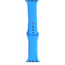 Mobicas Apple Watch 11 (46MM) Uyumlu Klasik Silikon Kordon Mavi