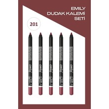 Golden Rose Emily 201 Renkli Dudak Kalemi X5 Mat & Yoğun Pigment Özelliği ile Uzun Süre Kalıcı