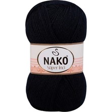Nako 1 Adet Süper Inci El Örgü İpi 100 gr Lacivert 3088