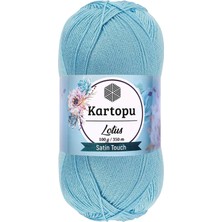 Kartopu 1 Adet Lotus Bikini Büstiyer Bluz Örgü İpi  K537 Bebe Mavi