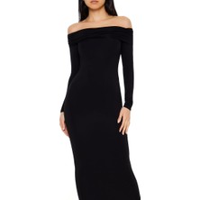 F21 Madonna Yaka Midi Elbise