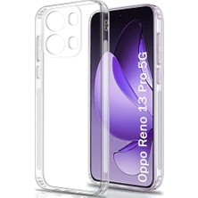 Oppo Reno 13 Pro ile Uyumlu Kılıf Şeffaf Kamera Korumalı Esnek Silikon Telefon Kılıfı Kapak