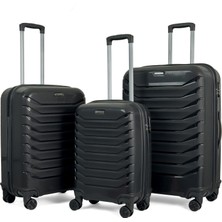 Lora Pp (Polipropilen) Kırılmaz Valiz, 3'lü Set