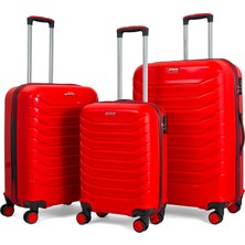 Lora Pp (Polipropilen) Kırılmaz Valiz, 3'lü Set