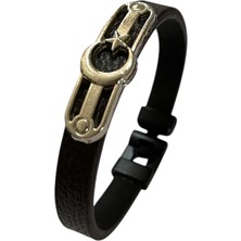 Erkek Bileklik Mıknatıslı Suni Deri Boncuk Taşlı Charm Hasır Örgü Bileklik