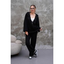 Fermuarlı Kapişonlu Kanguru Cep Modal Ikili Takım