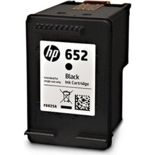HP 652 Siyah Kartuş F6V25A Standart Kapasite Uyumlu Modeller ile Yüksek Baskı Kalitesi