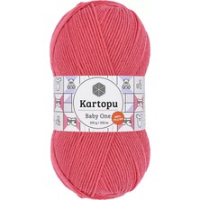 Kartopu 1 Adet Baby One Tüylenmeyen El Örgü İpi Yünü Pembe K254
