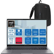 Asus Expertbook P3 PM3406CKA Ryzen Aı 7-350 128GB Ddr5 2tb SSD Radeon 860M 14.0-Inch, Wuxga (1920 x 1200) 300NITS WIN11PRO Taşınabilir Bilgisayar PM3406CKAP34+ZETTAÇANTA