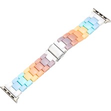 Forzacase Apple Watch 11 46MM ile Uyumlu Için Renkli Baklalı Kordon Kayış - FC688