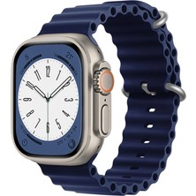 Forzacase Apple Watch 11 46MM ile Uyumlu Oluklu Ocean Silikon Kordon Kayış - FC007