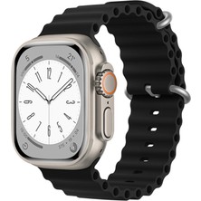 Forzacase Apple Watch 11 46MM ile Uyumlu Oluklu Ocean Silikon Kordon Kayış - FC007