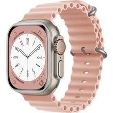 Forzacase Apple Watch 10 Series 46MM ile Uyumlu Oluklu Ocean Silikon Kordon Kayış - FC007