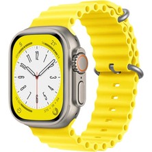 Forzacase Apple Watch 11 46MM ile Uyumlu Oluklu Ocean Silikon Kordon Kayış - FC007