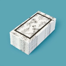 Kitchen 25'li Çiçek Desen Peçete - Beyaz - 16X8 cm