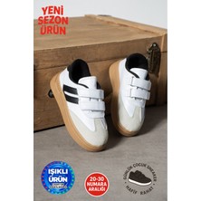 Albishoes Unisex Erkek - Kız - Çocuk Bebek Işıklı Cırtlı Okul Ayakkabısı Sneaker Çocuk Spor Ayakkabı