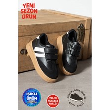 Albishoes Unisex Erkek - Kız - Çocuk Bebek Işıklı Cırtlı Okul Ayakkabısı Sneaker Çocuk Spor Ayakkabı