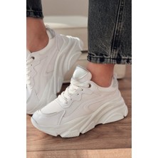 Valenna Gümüş Bağcıklı Fileli Kadın Spor Ayakkabı