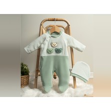 Ayıcıklar Nakışlı Erkek Bebek Tulum
