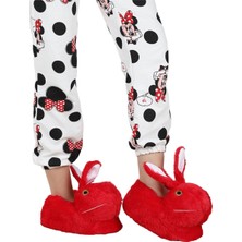 Mece Spor Panduf Peluş Tavşanlı Panduf Kışlık Ev Ayakkabısı  (Hediyelik)