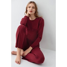 Arnetta Kadın Bordo Pijama Takımı