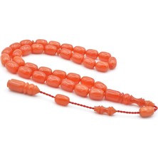 Usta Işi Sistemli Kapsül Kesim Açık Turuncu Katalin Tesbih