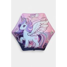 Kız Çocuk Baston Şemsiye Reflektörlü Karakter Desenli Boyu 70 cm Çapı 80 cm 6 Telli Isim Etiketli