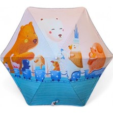 Kız Çocuk Baston Şemsiye Reflektörlü Karakter Desenli Boyu 70 cm Çapı 80 cm 6 Telli Isim Etiketli