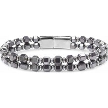 Kuşkaya Ticaret Çelik Halatlı Elmas Kesim Hematit Ayarlanabilir Bileklik